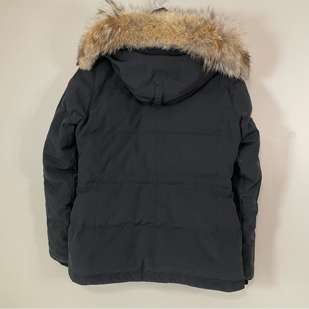 CANADA GOOSE Women’s Medium Black Chelsea Fur Lined Hooded Down Parka Gorpcore - Picture 6 of 16